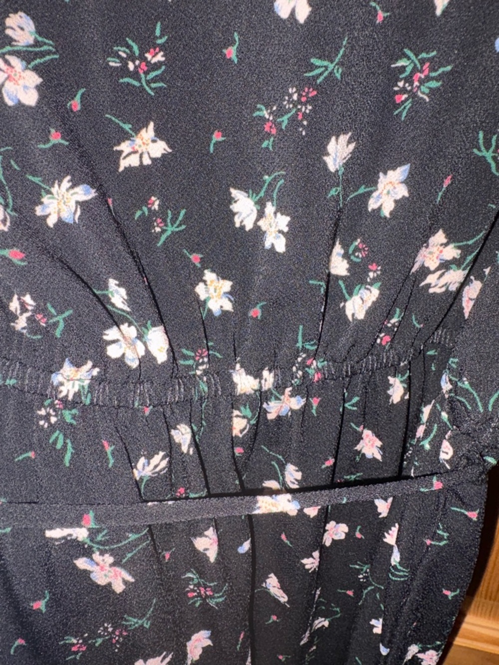 Banana Republic Black Floral jersey dress size XXSP - Picture 6 of 12